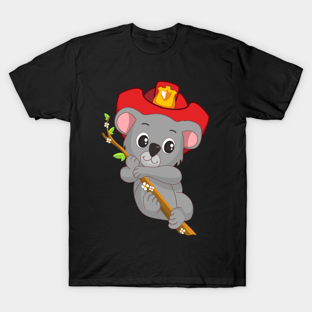 Climbing Koala Firefighter Anime - Fireman - T-Shirt | TeePublic
